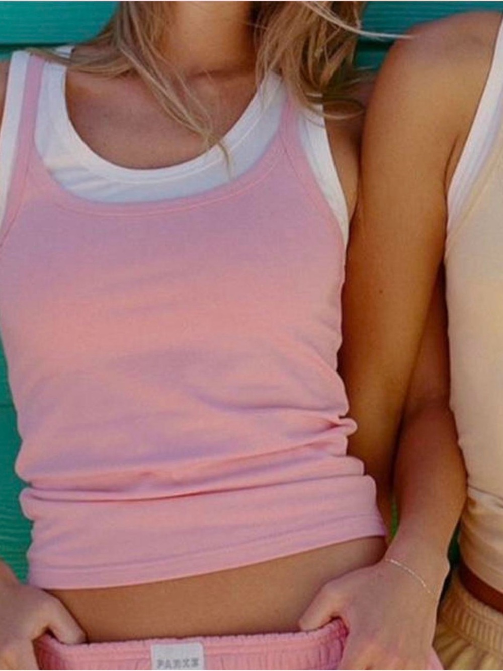 Parke Women's Pink Sleeveless layered Tank Top - Summerland Conch